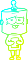 frio gradiente linha desenhando do uma desenho animado robô png