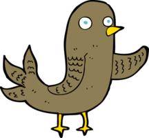 pájaro que agita de dibujos animados png