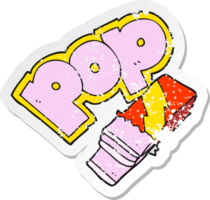 retro distressed sticker of a cartoon bubble gum png