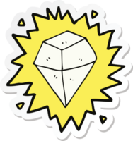 sticker of a cartoon shining crystal png