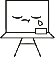 line drawing cartoon of a chalkboard png