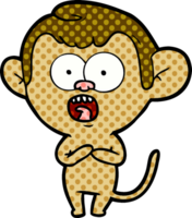 cartoon shocked monkey png