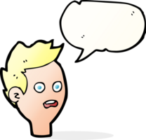 cartoon shocked man with speech bubble png