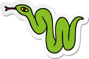 hand drawn sticker cartoon doodle of a garden snake png
