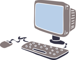 computador de escritório de desenho animado png