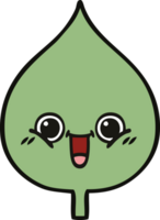 cute cartoon of a expressional leaf png