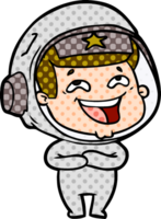 cartoon laughing astronaut png