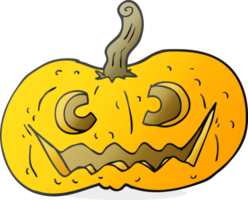 hand drawn cartoon halloween pumpkin png