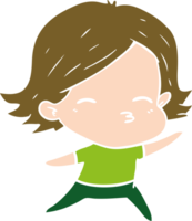 flat color style cartoon woman png