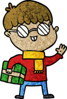 cartoon boy wearing spectacles png