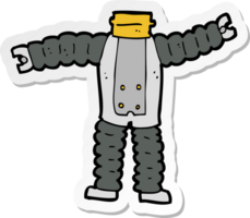 sticker of a cartoon robot body png