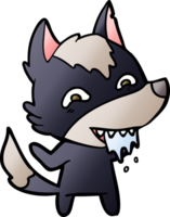Cartoon hungriger Wolf png