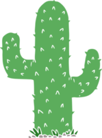 cactus de dessin animé de style plat couleur png