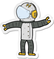 sticker of a cartoon astronaut png