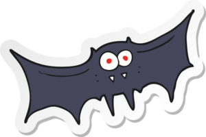 sticker van een cartoon vampiervleermuis png