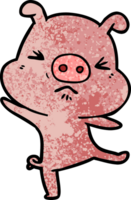 dessin animé cochon furieux png