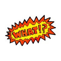 cartoon shout 'what' png