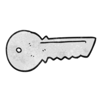 hand textured cartoon door key png