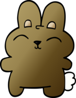 happy cartoon doodle rabbit png