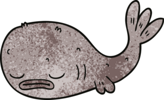 doodle de desenho animado de um peixe png