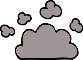 nuage de temps de doodle de dessin animé png