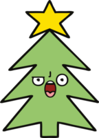 mignonne dessin animé de une Noël arbre png