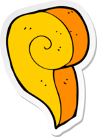 pegatina de un símbolo de remolino decorativo de dibujos animados png