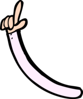 braço apontando desenho animado png