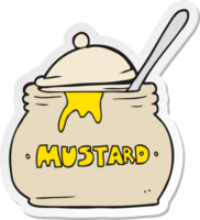 sticker of a cartoon mustard pot png