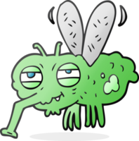 mano dibujado dibujos animados mosca png