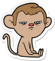 pegatina de un mono molesto de dibujos animados png