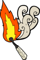 cartoon burning match png