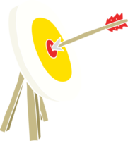 flat color illustration of archery target png