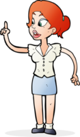 cartoon woman with great idea png