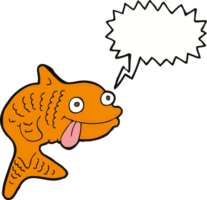 Cartoon-Fisch mit Sprechblase png