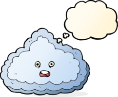 tekenfilm wolk met gedachte bubbel png