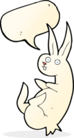 lapin de dessin animé de repère avec bulle de dialogue png