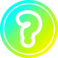 question mark circular icon with cool gradient finish png