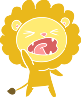 flat color style cartoon lion png