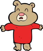 cartoon unhappy bear png