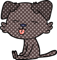 cartoon dog sticking out tongue png