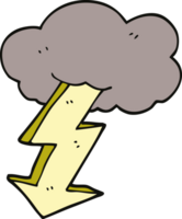 cartoon doodle lightning bolt png