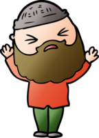 cartoon man with beard png