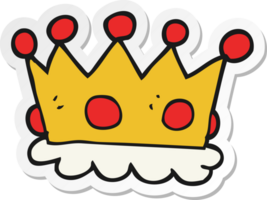 sticker of a cartoon crown png