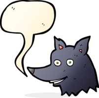 cartoon wolf head with speech bubble png