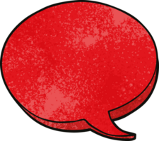 dessin animé doodle bulle rouge png