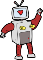 robot divertido de dibujos animados png