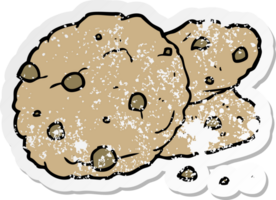 distressed sticker of a cartoon cookies png