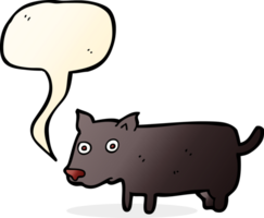 dessin animé petit chien avec bulle de dialogue png