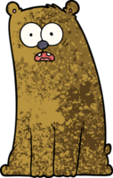 Cartoon überraschter Bär png